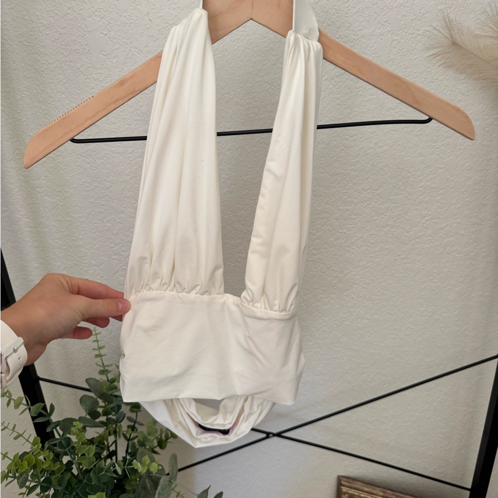 White Halter Top